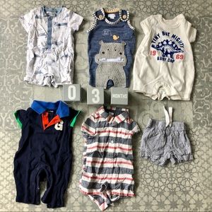 Boys 3-6 month summer pieces 3 Gap, Carter shorts